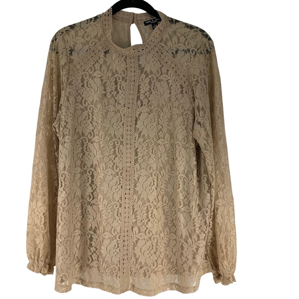 Cable & Gauge Woman Women's Lace Blouse Size 1X